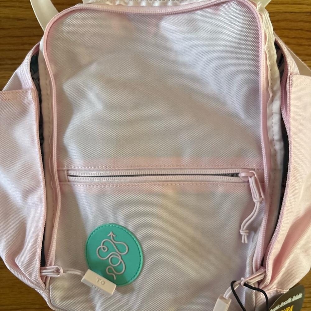 Chic Pink and White Women's Backpack